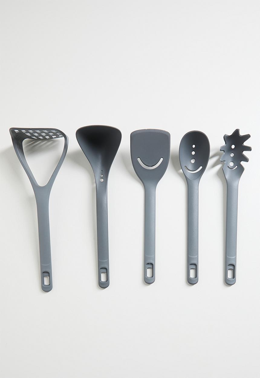 Excellent Houseware - Masher kitchen utensil set of 5 - Grey