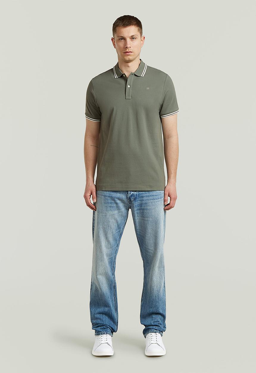 G-STAR - Dunda Slim Stripe Polo Short Sleeve - Orphus