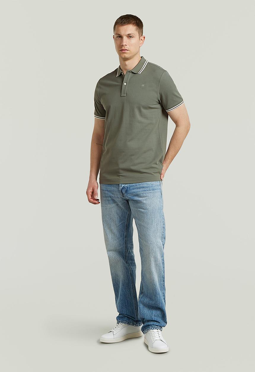G-STAR - Dunda Slim Stripe Polo Short Sleeve - Orphus