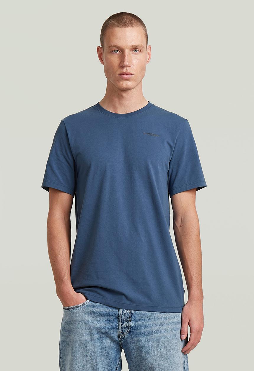 G-STAR - Slim Base R T Short Sleeve - Rank Blue