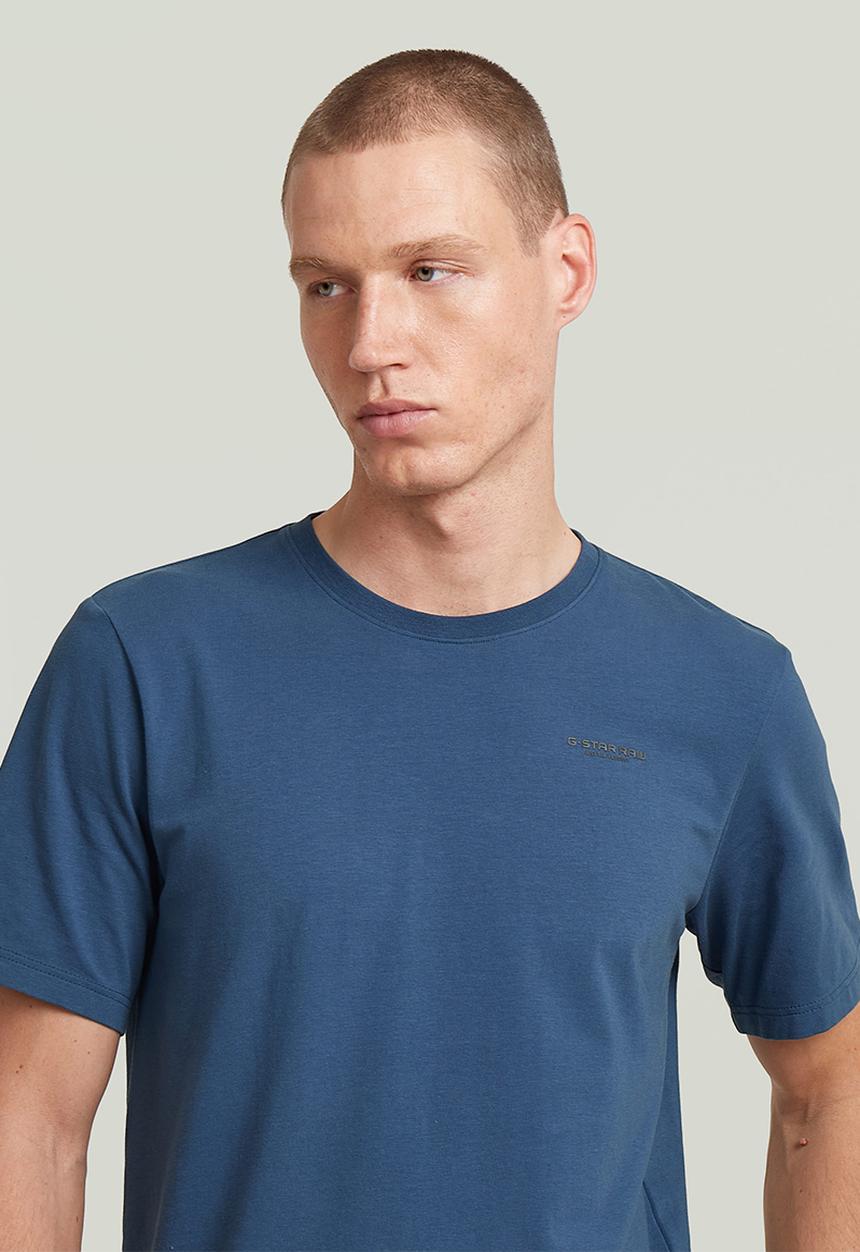 G-STAR - Slim Base R T Short Sleeve - Rank Blue