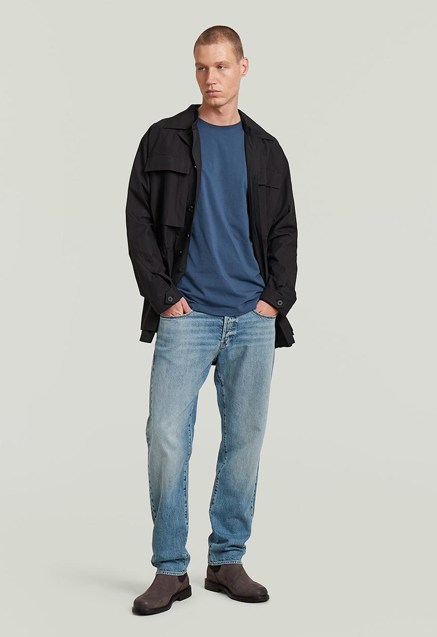 G-STAR - Slim Base R T Short Sleeve - Rank Blue
