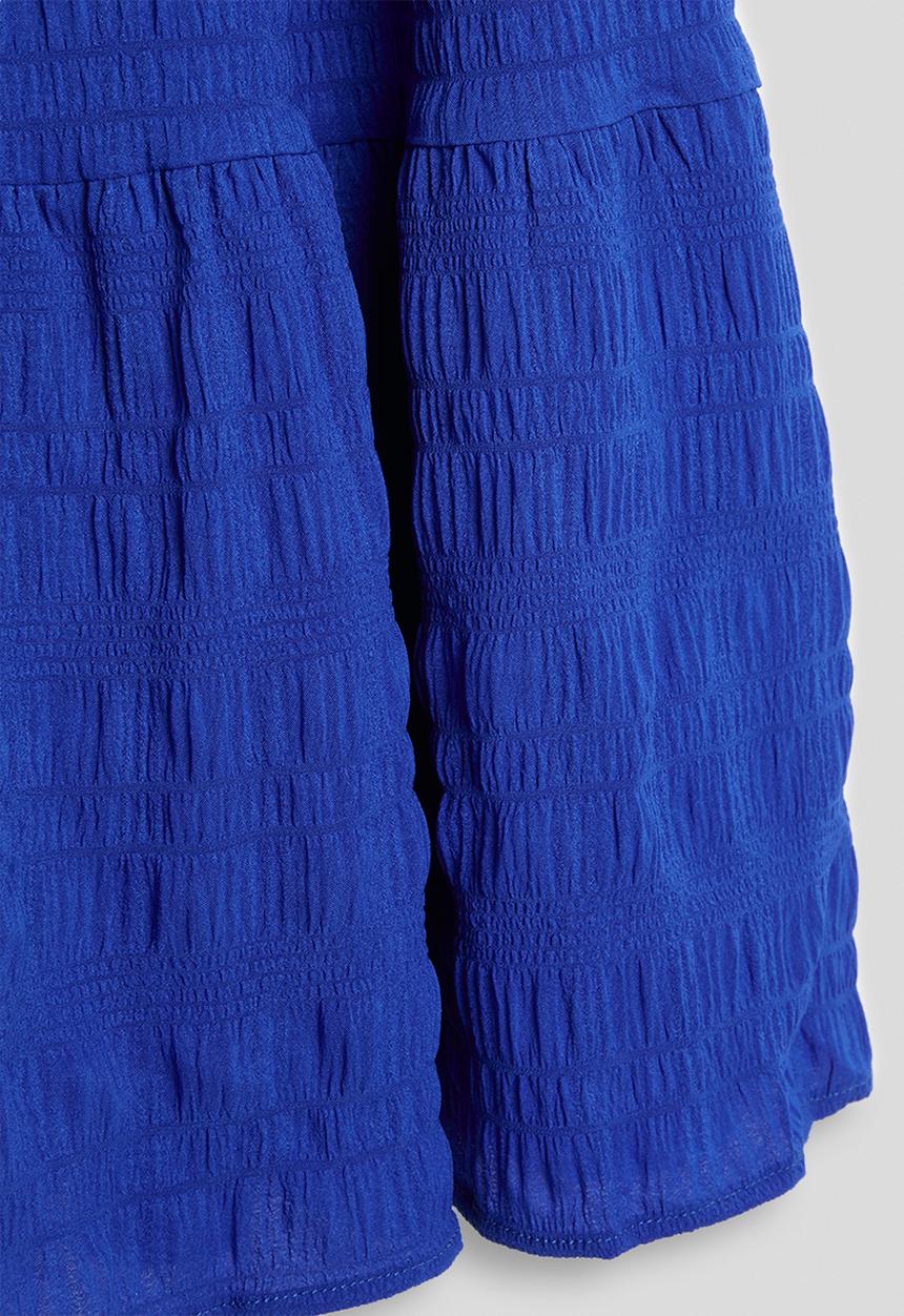 Pop Candy - Shirred square neck maxi dress - royal blue