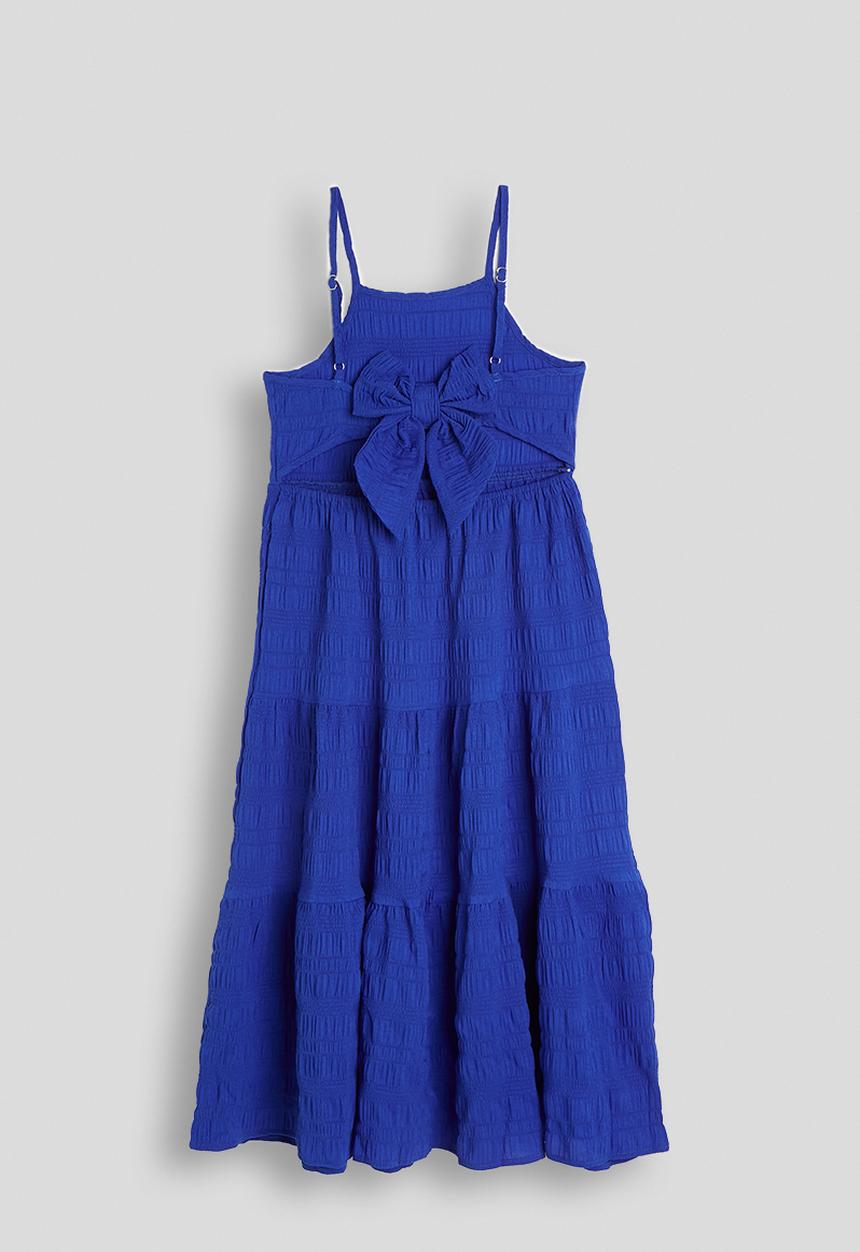 Pop Candy - Shirred square neck maxi dress - royal blue