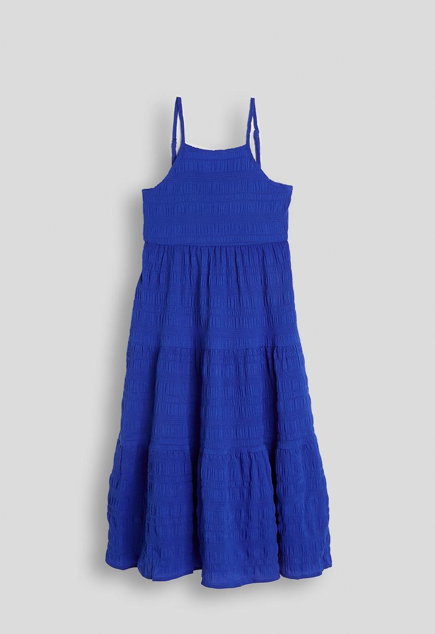 Pop Candy - Shirred square neck maxi dress - royal blue