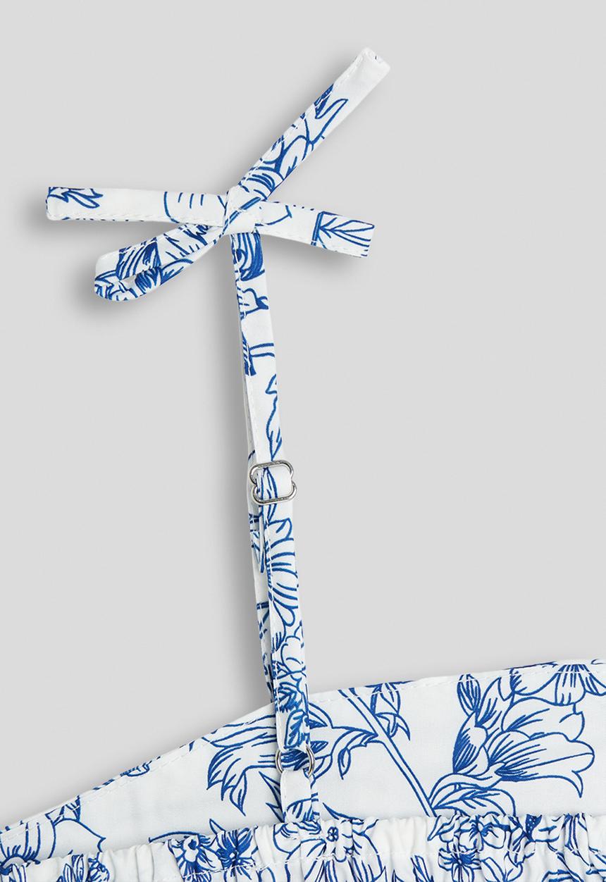 Pop Candy - Toile de jouy printed camisole dress - white