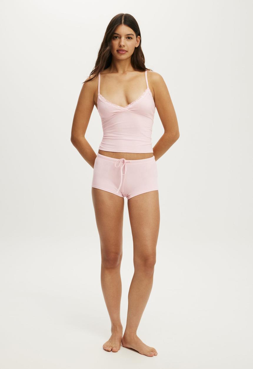 Cotton On - Dreamy soft lace triangle cami - pink kiss