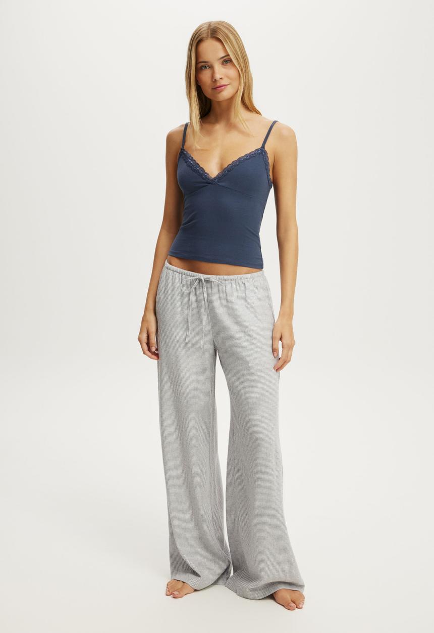 Cotton On - Dreamy soft lace triangle cami - steely blue