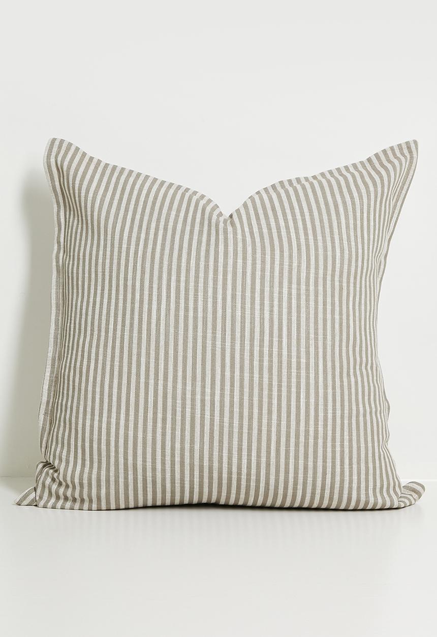 Grey Gardens - Beige Stripe - Cushion Cover