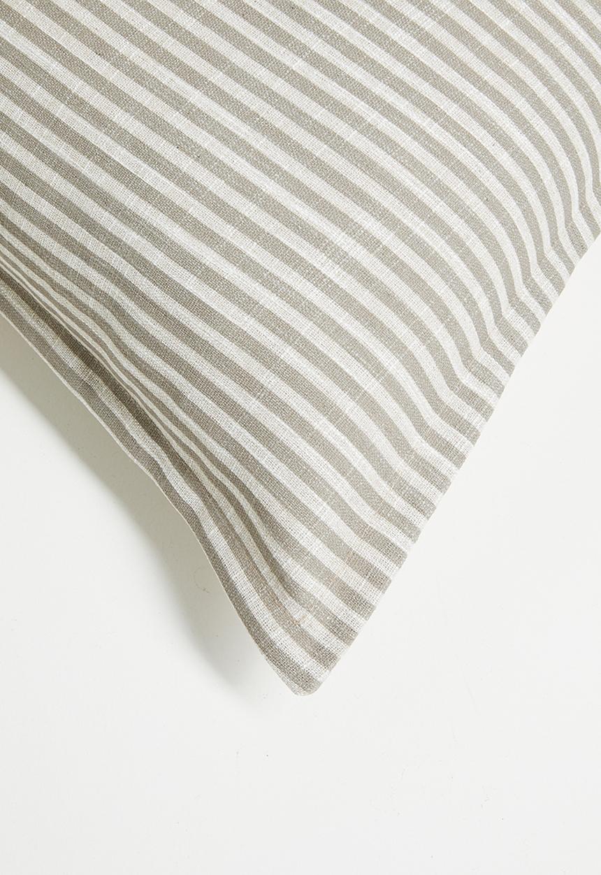 Grey Gardens - Beige Stripe - Cushion Cover