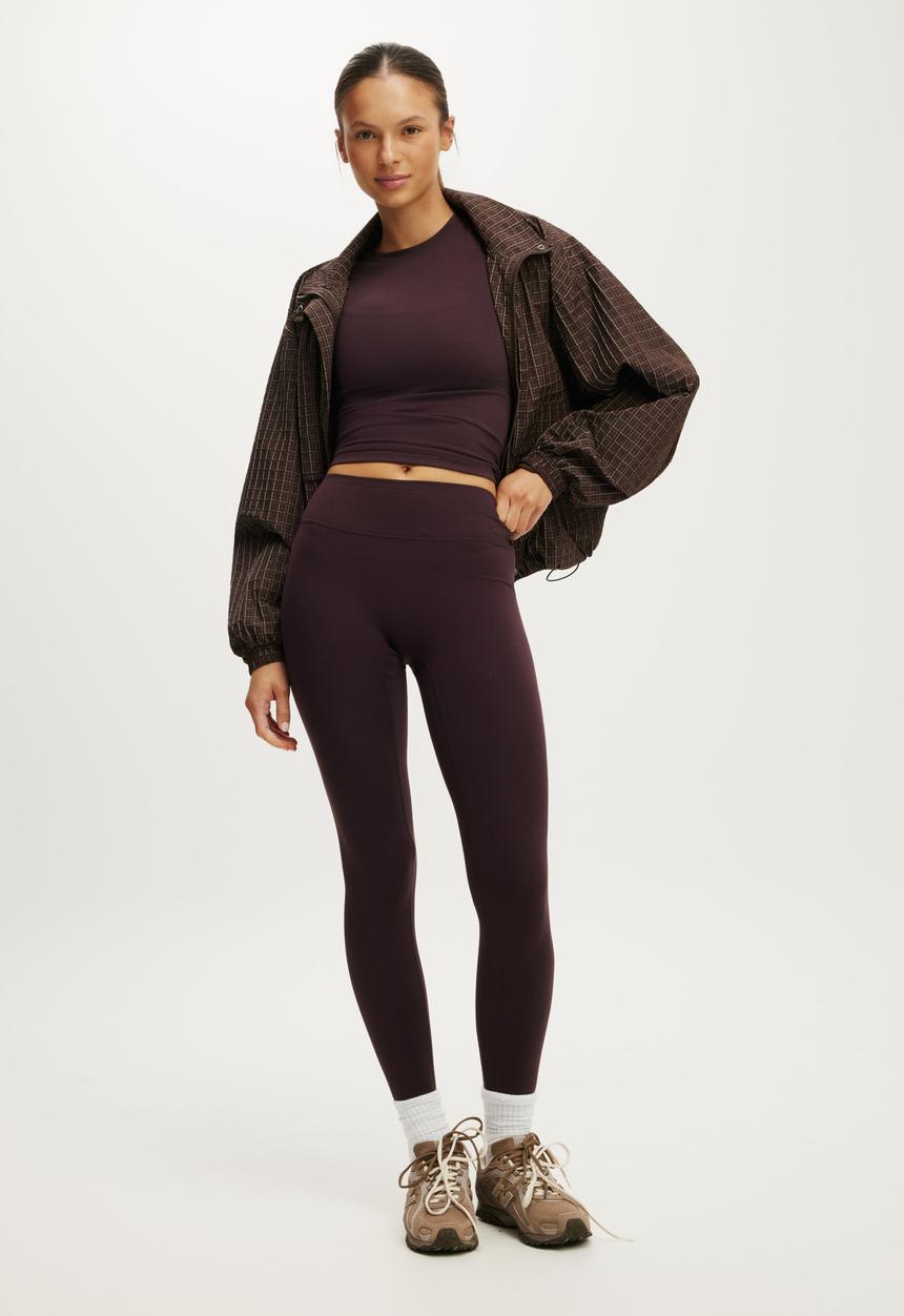 Cotton On - Ultra Soft Contour Full Length Tight - Italian Plum