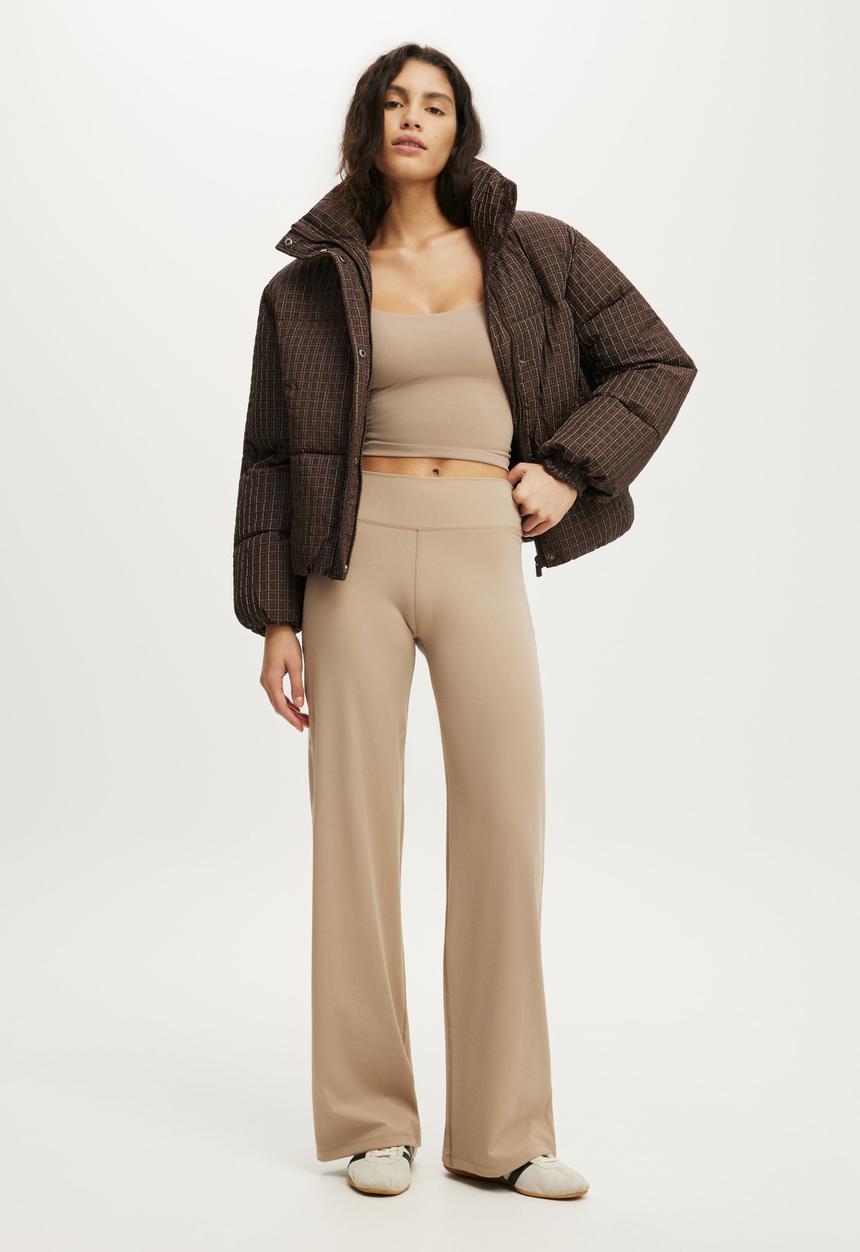 Cotton On - Studio Wide Leg Pant - Latte