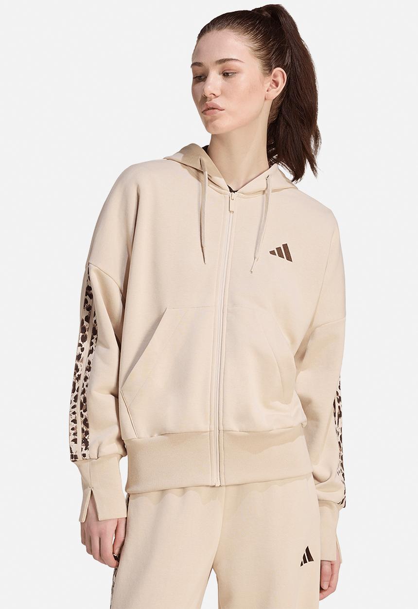 adidas Performance - W Aop 3S Ft Fz - Crystal Linen/Multicolor/Khaki Six