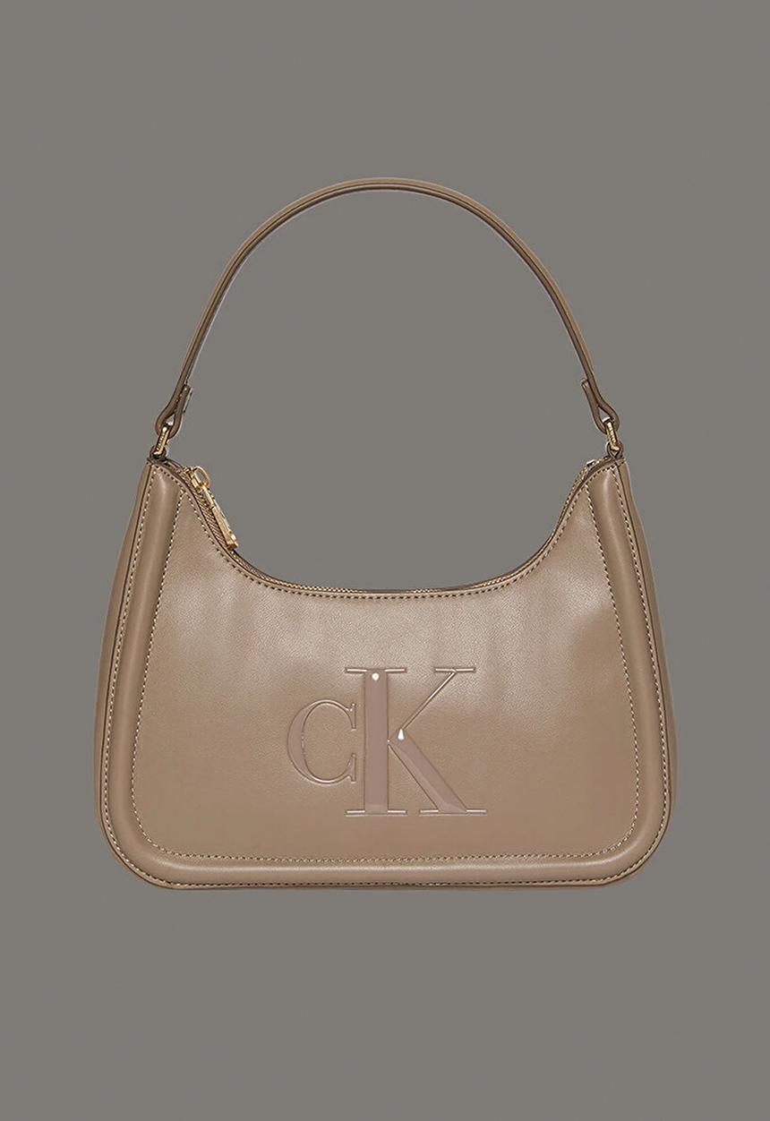 Calvin Klein - Bold ck small shoulder bag- desert taupe