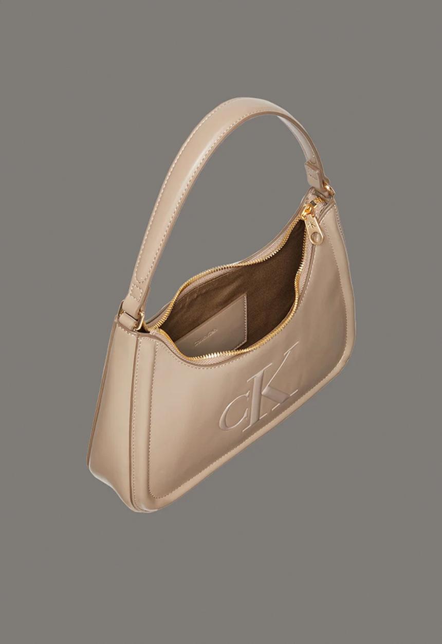 Calvin Klein - Bold ck small shoulder bag- desert taupe