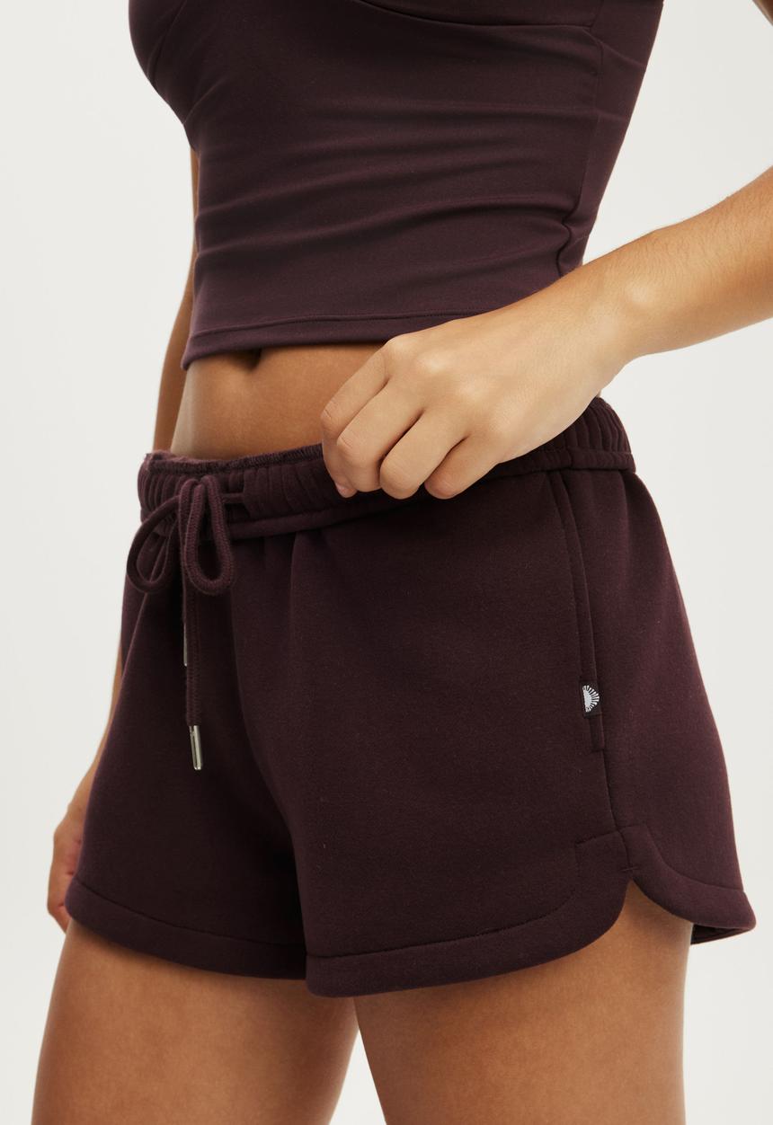 Cotton On - Plush Classic Mini Short - Italian Plum
