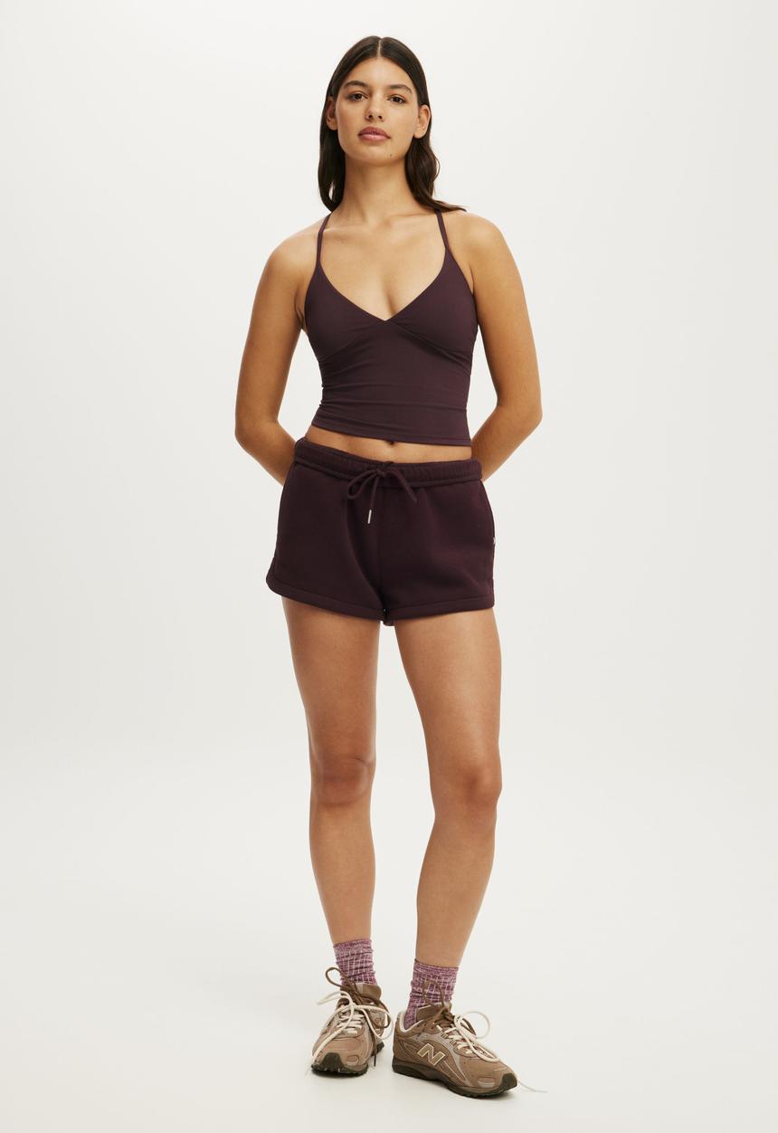 Cotton On - Plush Classic Mini Short - Italian Plum