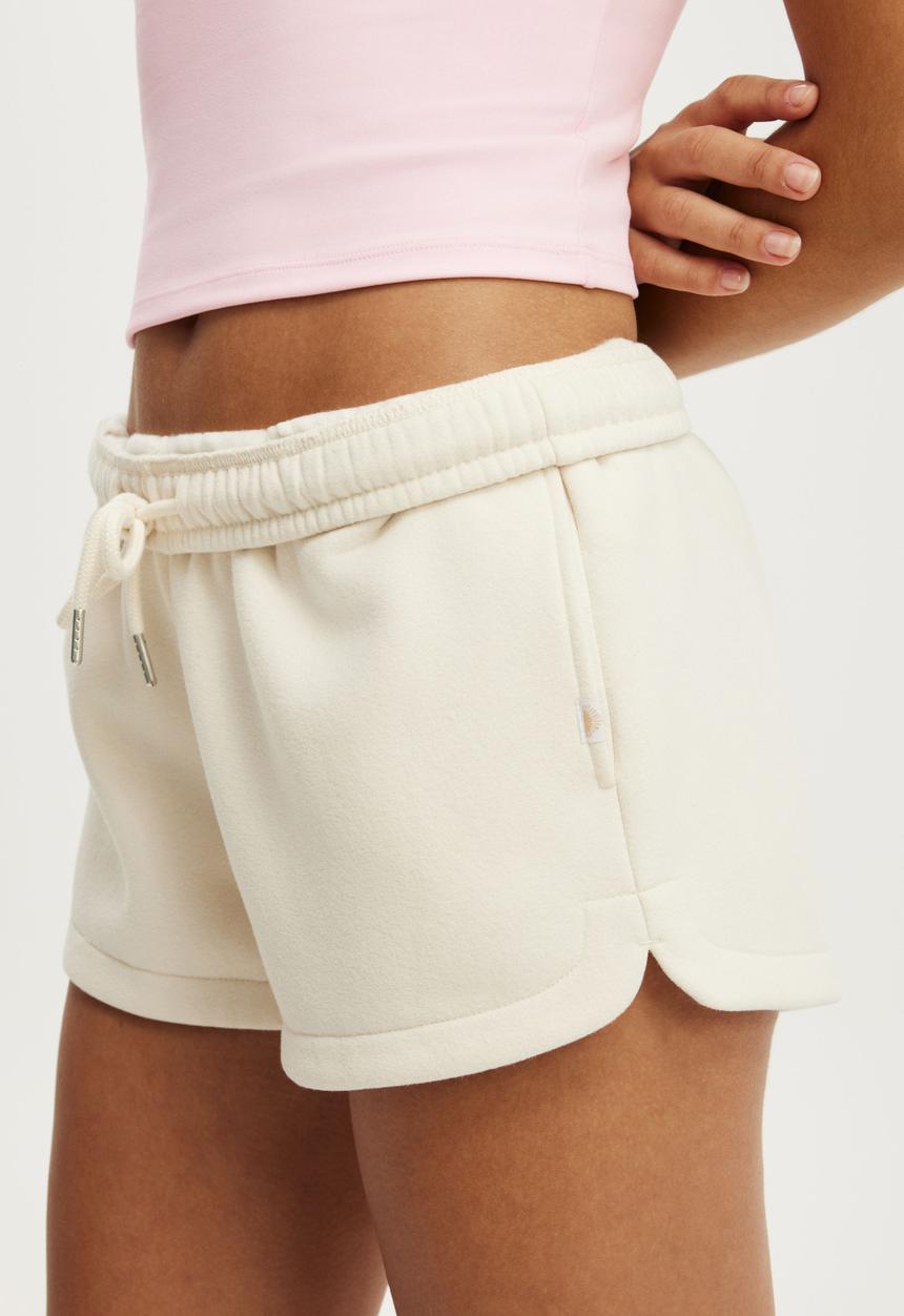 Cotton On - Plush Classic Mini Short - Coconut Milk