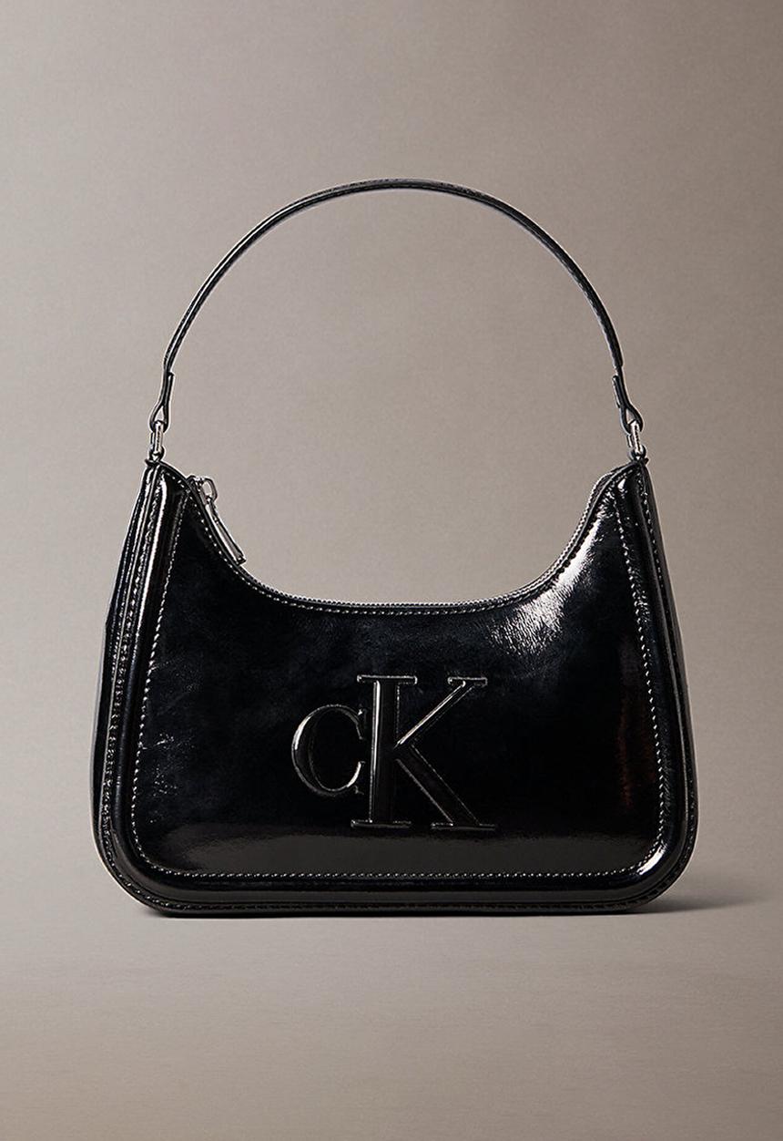 Calvin Klein - Bold ck metallic shoulder bag- black