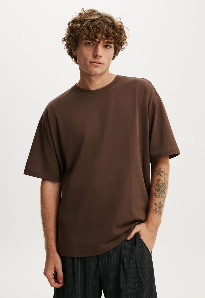 Cotton On - Box Fit T-Shirt - Espresso