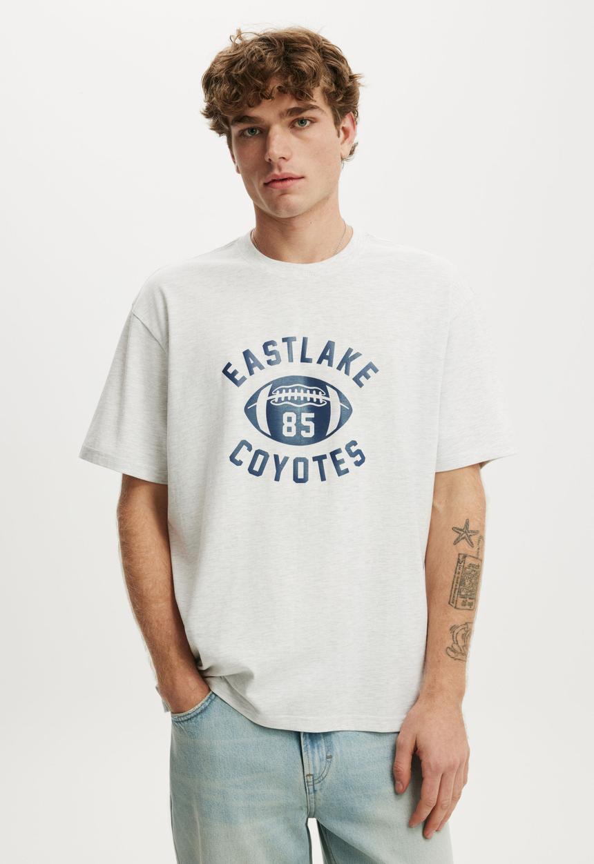 Cotton On - Everyday Fit Graphic T-shirt - White Marle/Midwest