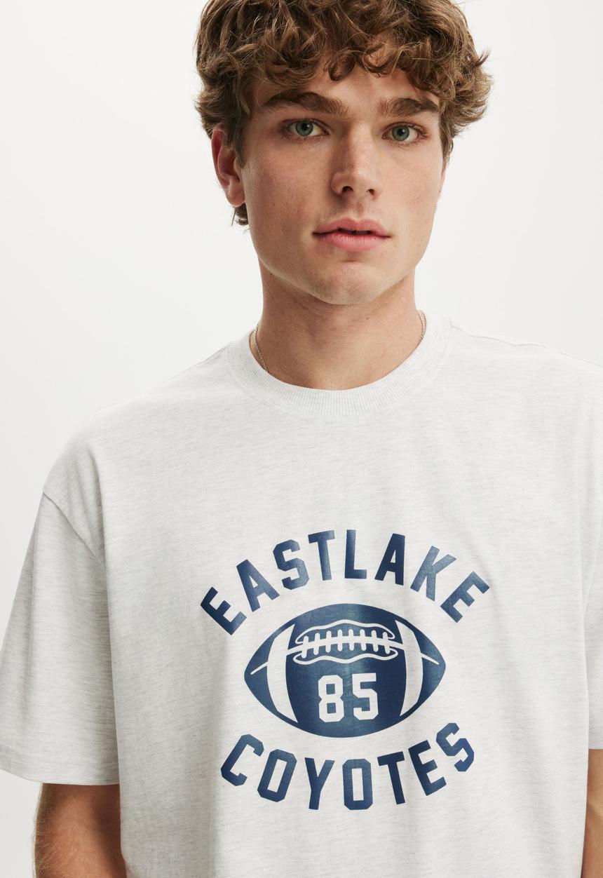 Cotton On - Everyday Fit Graphic T-shirt - White Marle/Midwest