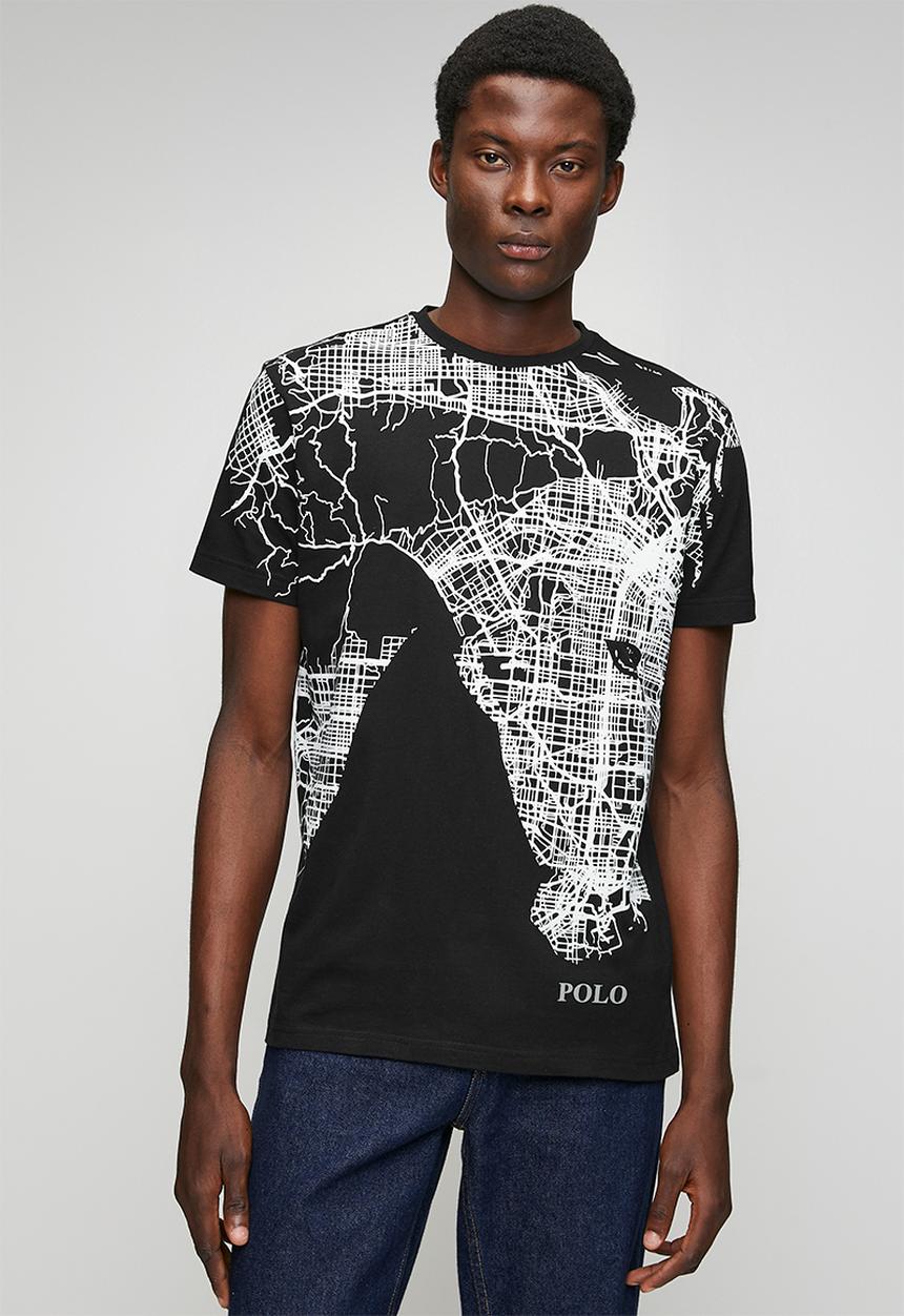 POLO - Pm0010 Printed Graphic Ss T-Shirt - Black