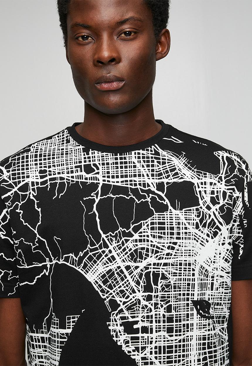 POLO - Pm0010 Printed Graphic Ss T-Shirt - Black