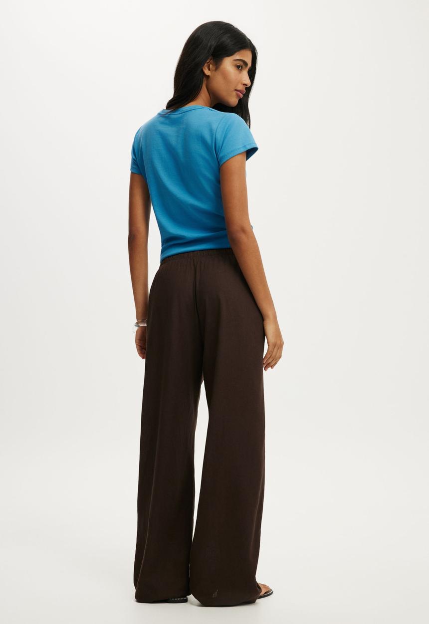 Cotton On - Haven Wide Leg Pant - Dark Oak