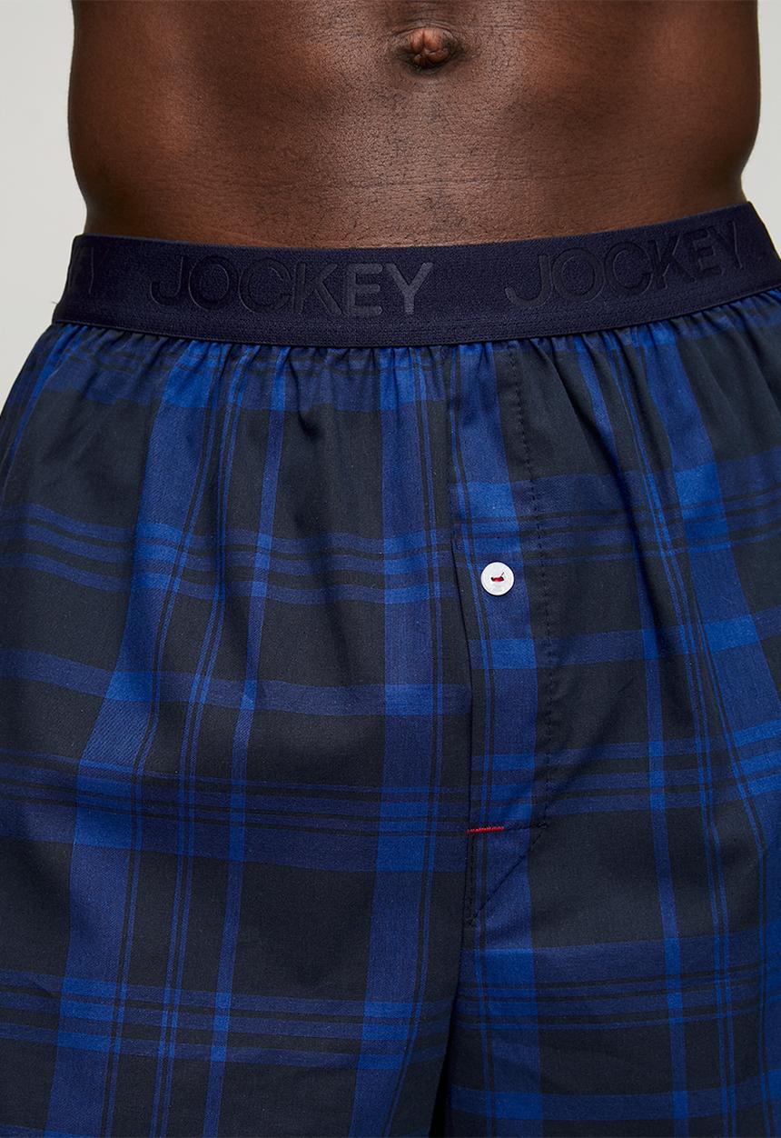 Jockey - 2Pk Loe Woven Boxer Shorts - Blue Multi
