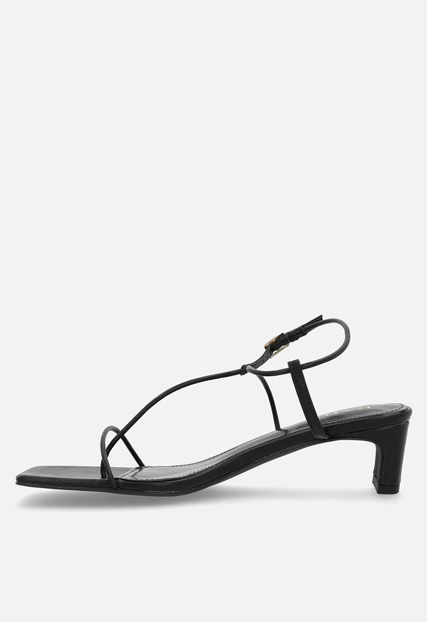 Raid London - Adalyra open toe square heel ankle strap - black 
