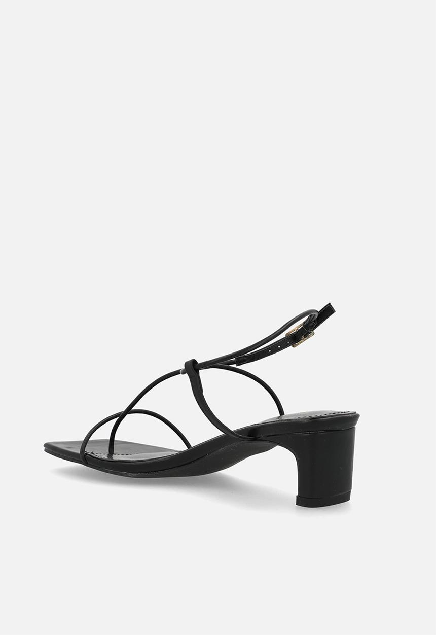 Raid London - Adalyra open toe square heel ankle strap - black 