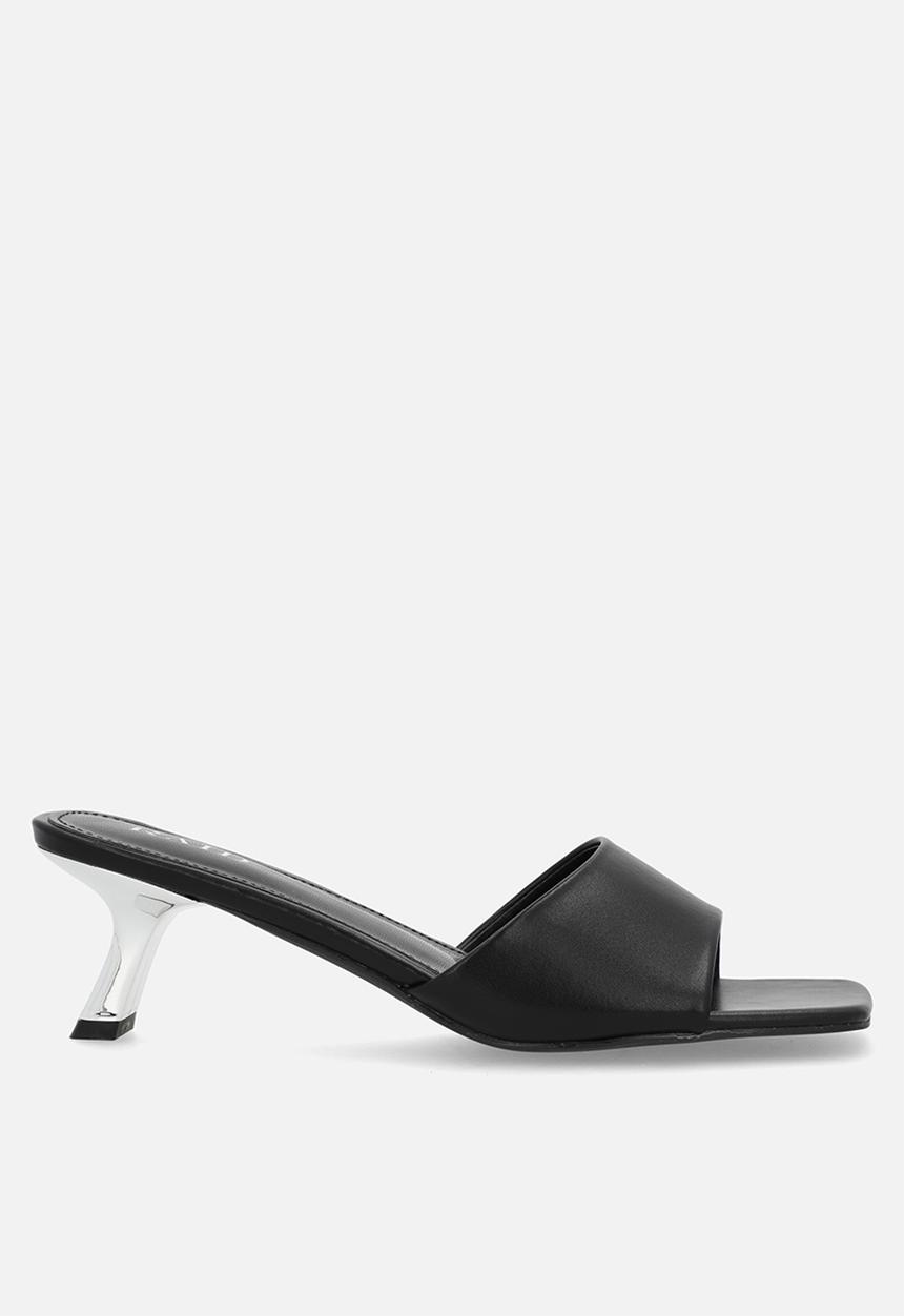 Raid London - Lisha open toe stiletto heel mule - black 
