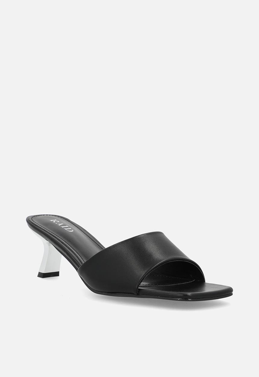 Raid London - Lisha open toe stiletto heel mule - black 