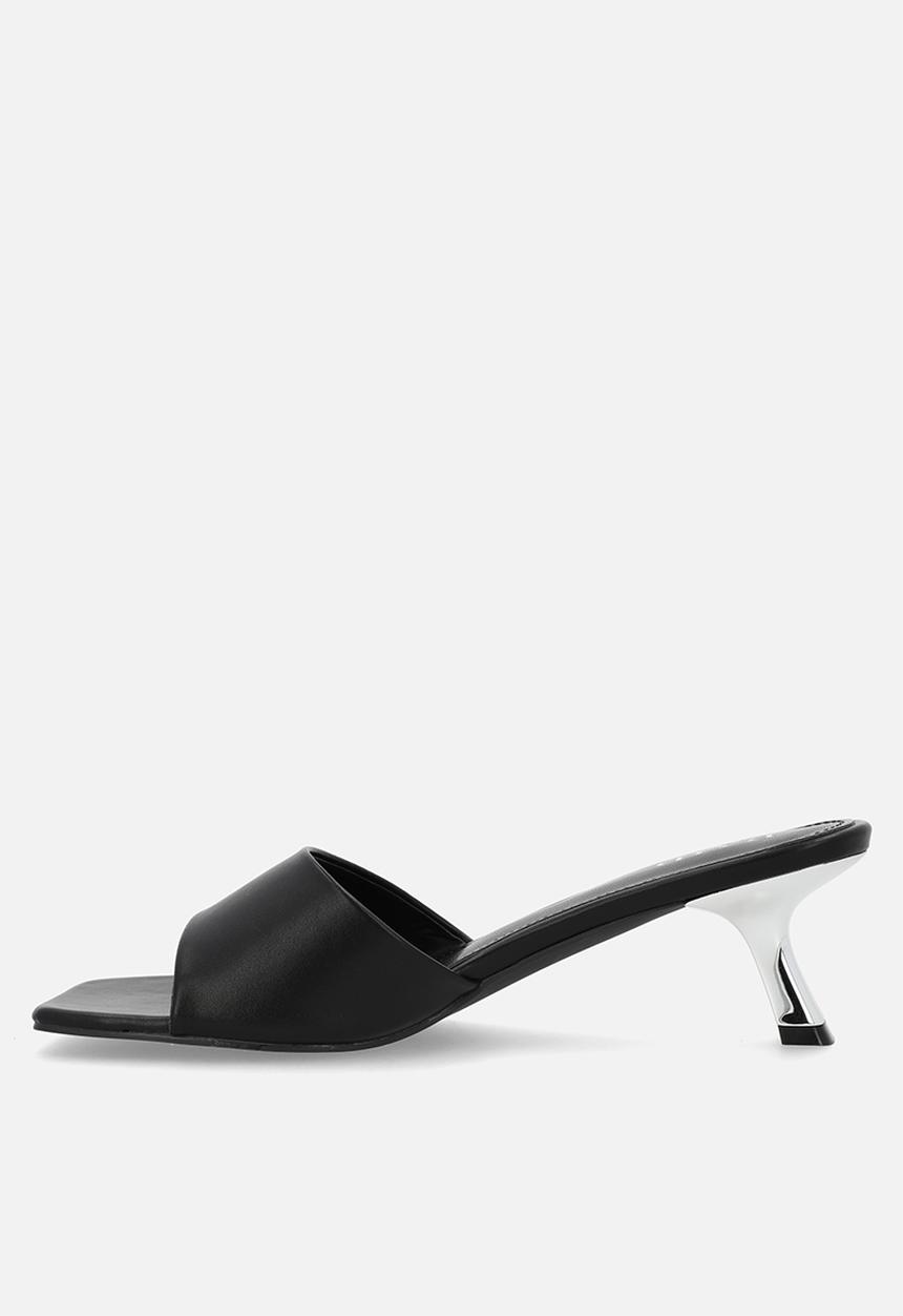 Raid London - Lisha open toe stiletto heel mule - black 