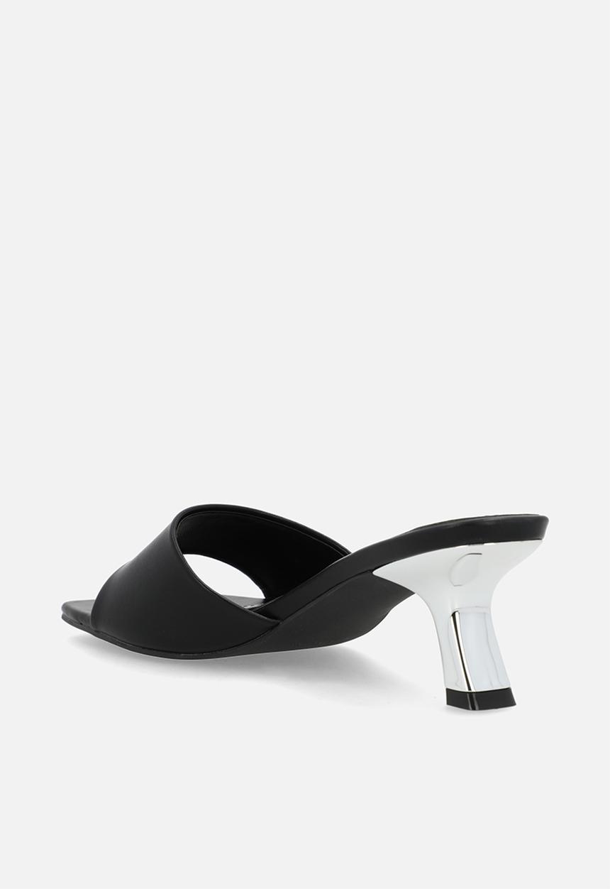 Raid London - Lisha open toe stiletto heel mule - black 