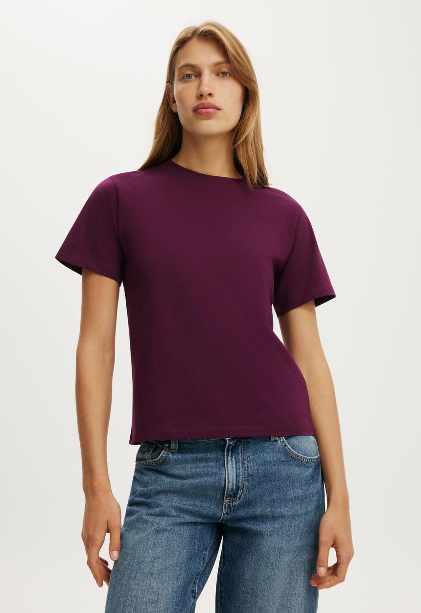 Cotton On - Easy tee - blackberry belle