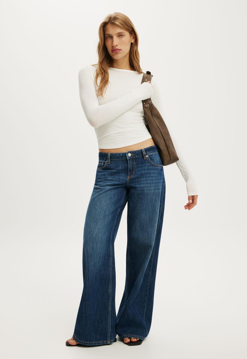 Cotton On - Sheer Layer Crew Long Sleeve - Vintage White