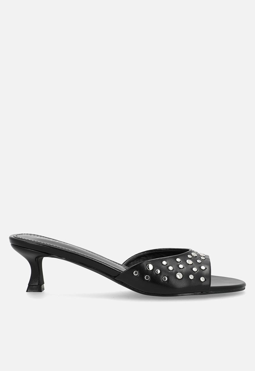 Raid London - Calenna open toe stiletto heel mule - black 