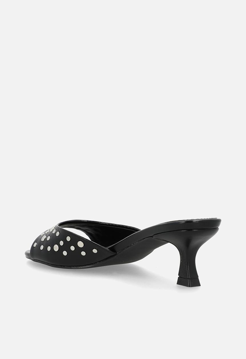 Raid London - Calenna open toe stiletto heel mule - black 