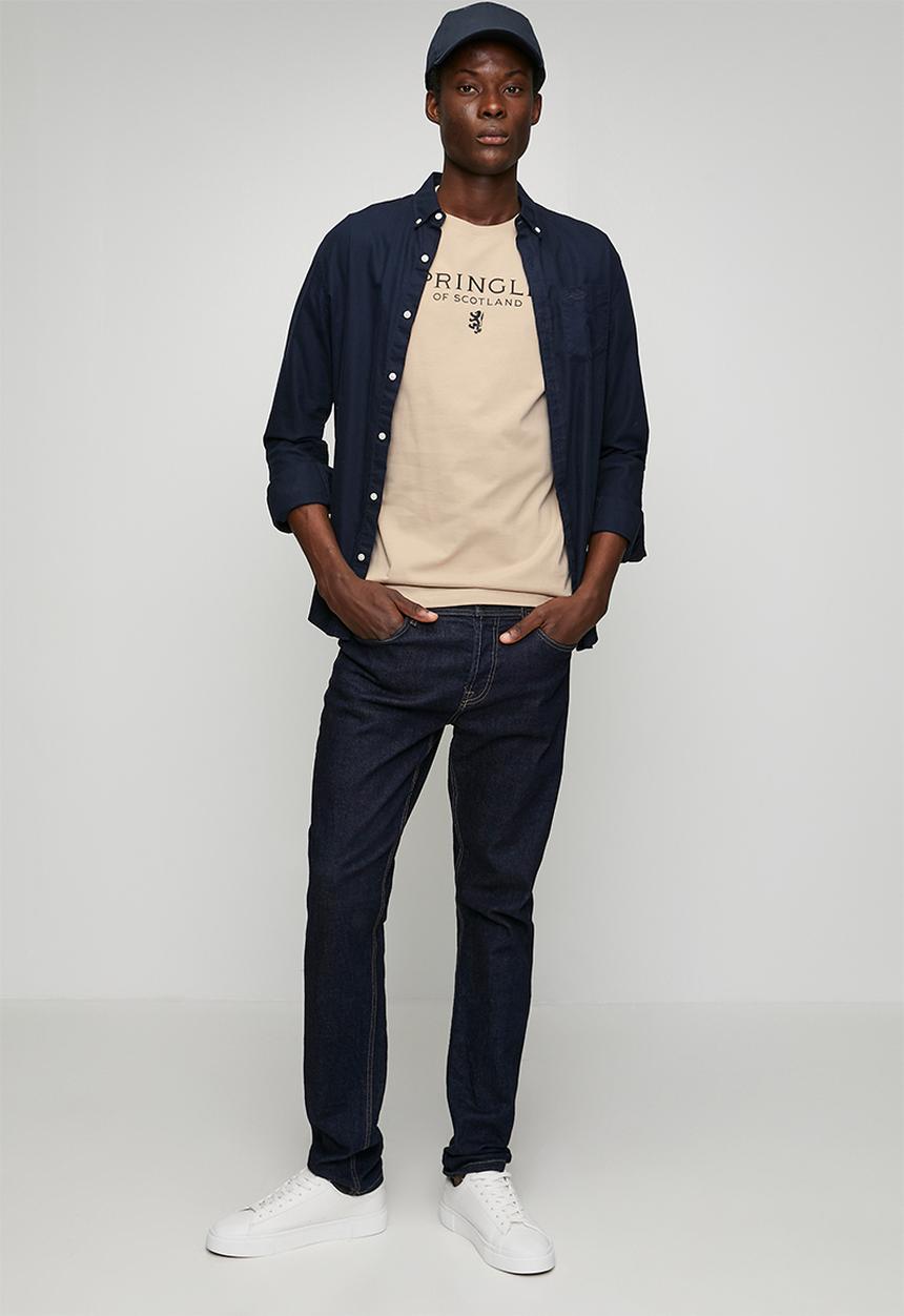 Pringle of Scotland - Adam Printed Tee - Stone