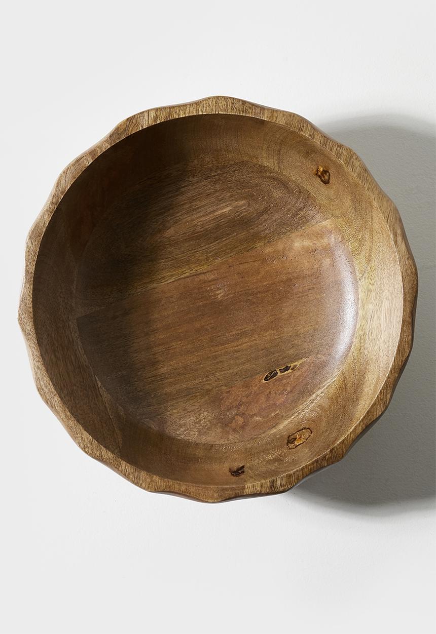 Sixth Floor - Wooden Ripple Salad Bowl - Natural