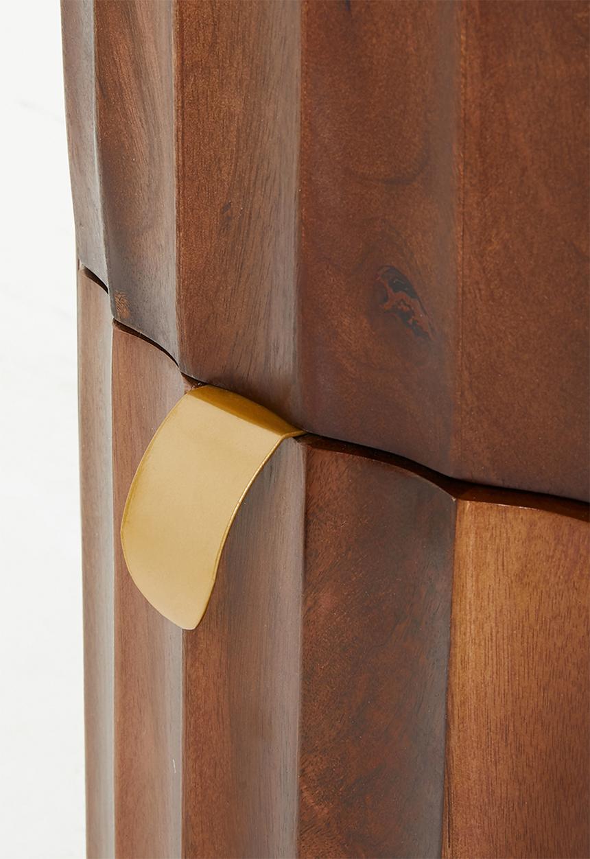 Sixth Floor - Leana Marble & Wood Beside Table - Natural