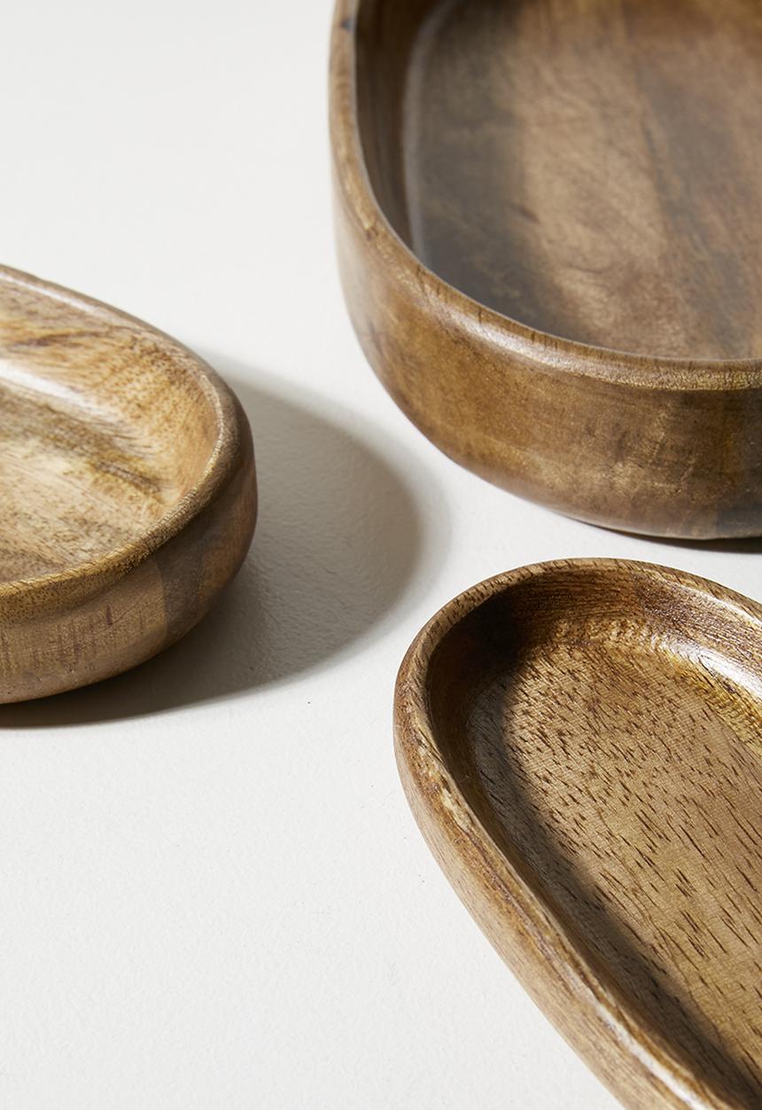Sixth Floor - Set 3 Wooden Nesting Bowls Natural