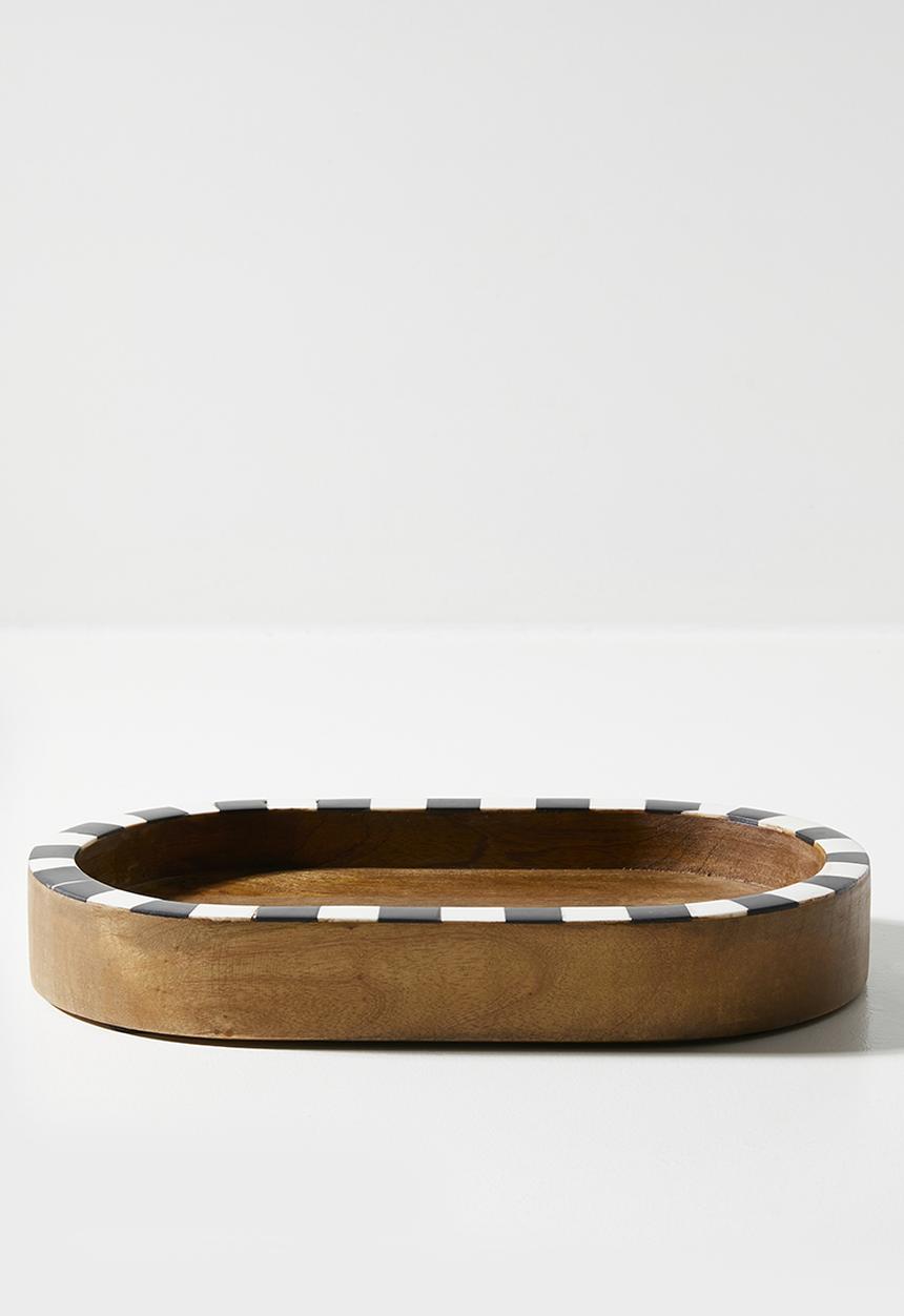 Sixth Floor - Wooden Checkerboard Display Tray Natural
