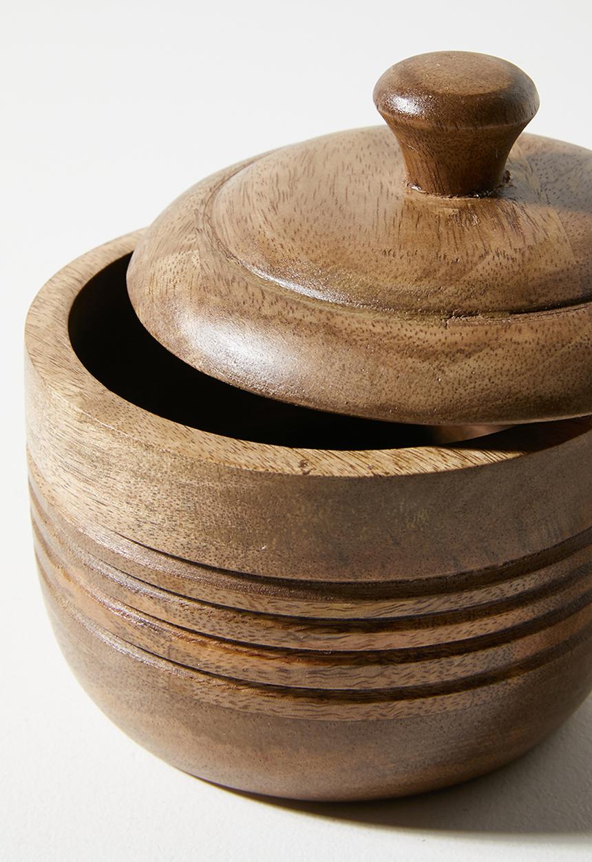 Sixth Floor - Wooden Storage Jar Natural
