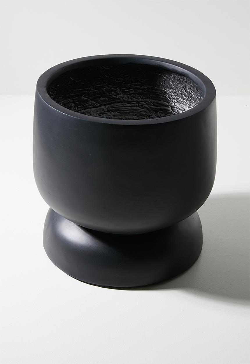 Sixth Floor - Luka Indoor/Outdoor Fibreclay Planter - Black
