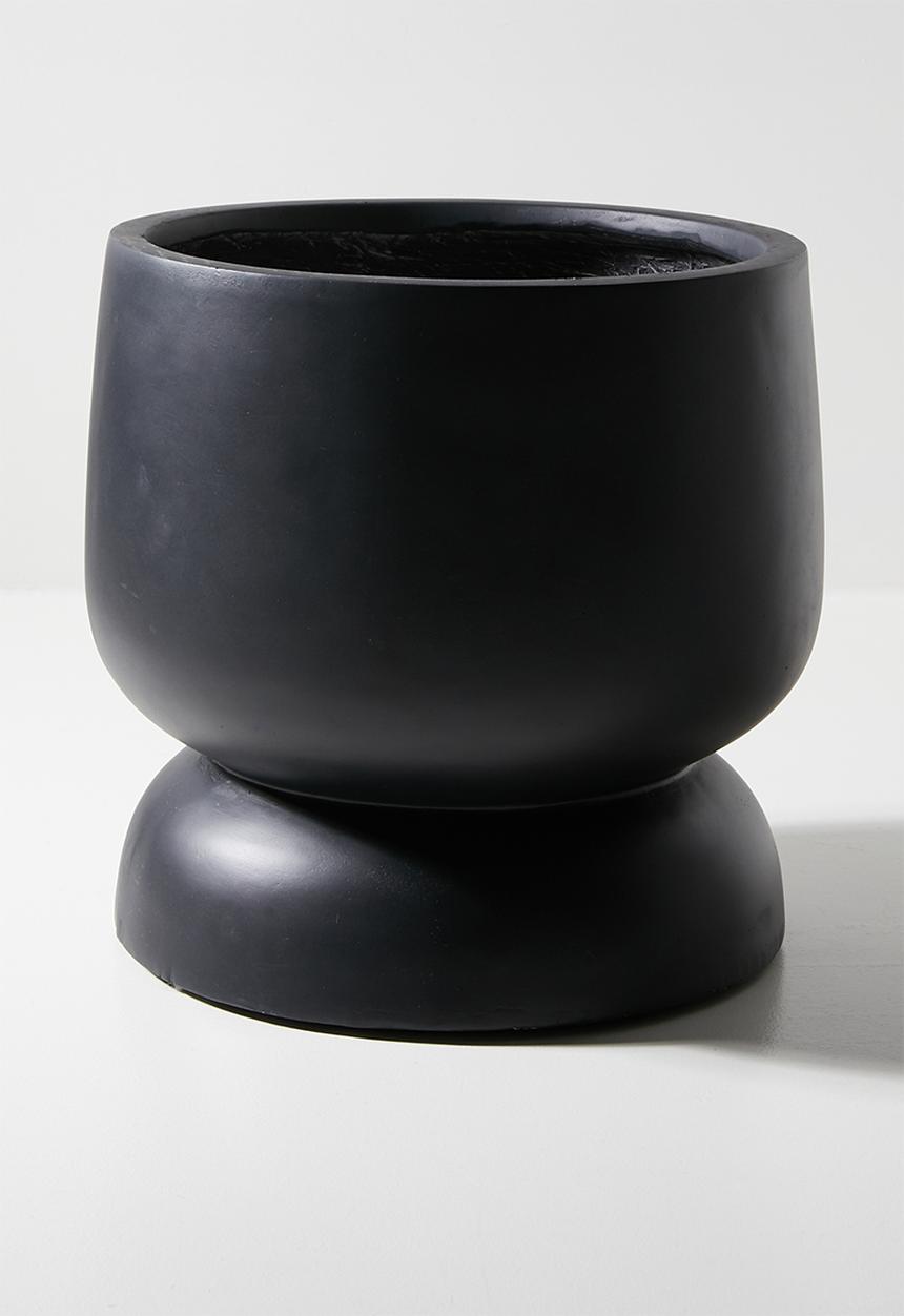 Sixth Floor - Luka Indoor/Outdoor Fibreclay Planter - Black