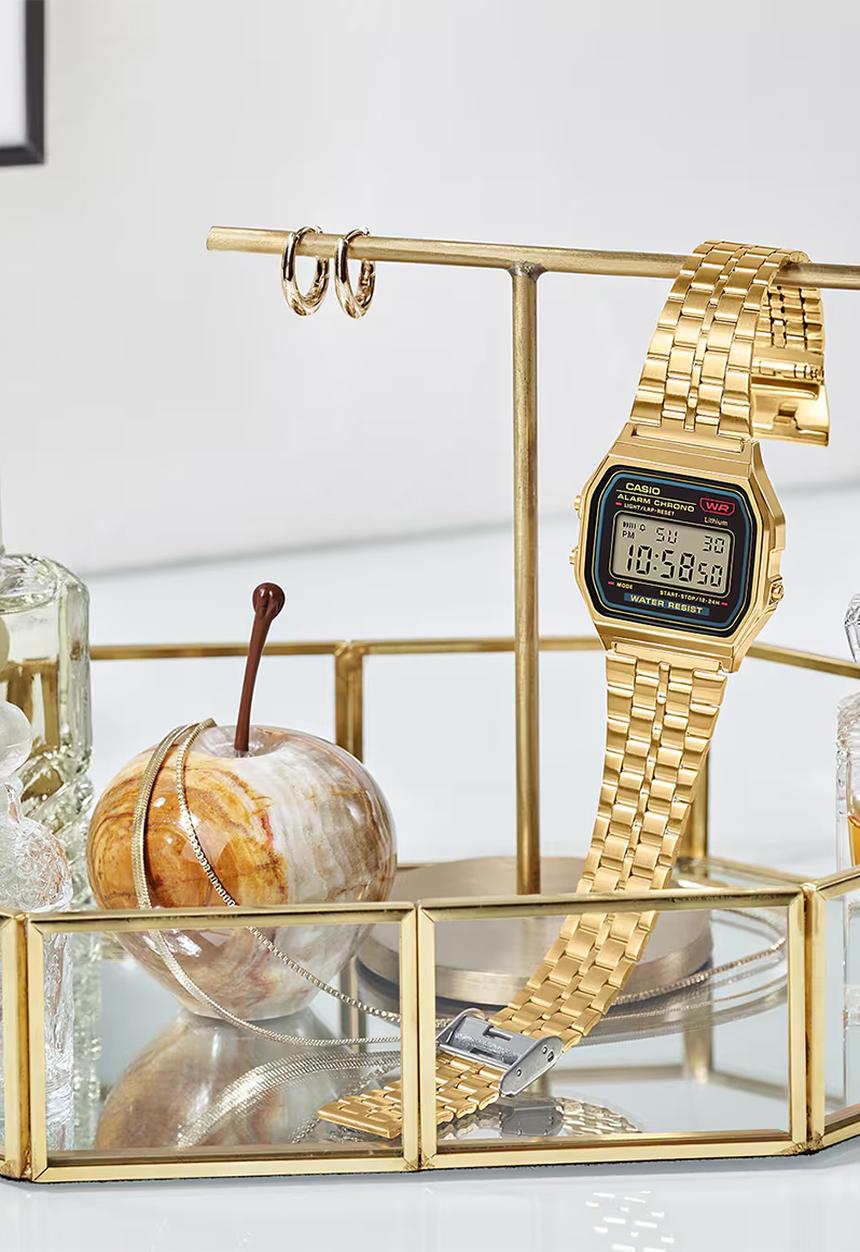 Casio - Digital Alarm Chrono Retro - Gold/Black