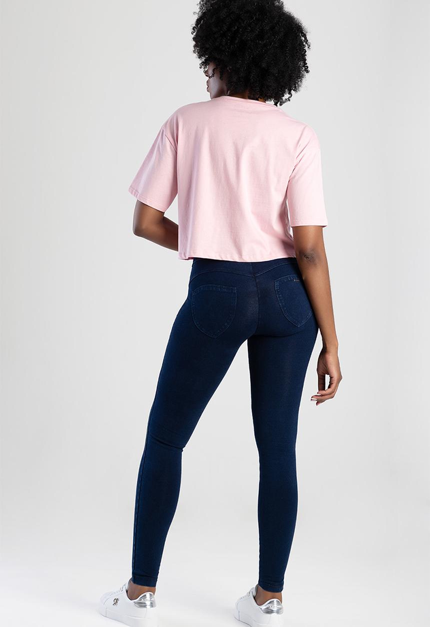 SISSY BOY - Peaches sculpt knit shaper jeggings - blue